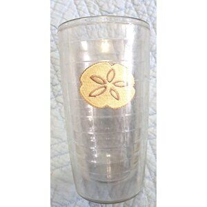 Tervis Tumbler 24 oz. Clear Gold Scallop Shell NO LID